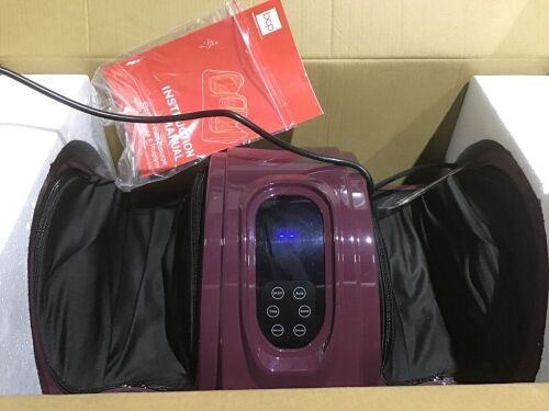 Therapeutic Foot Massager w/ High Intensity Rollers, Remote, 3 Modes  - Lot 571