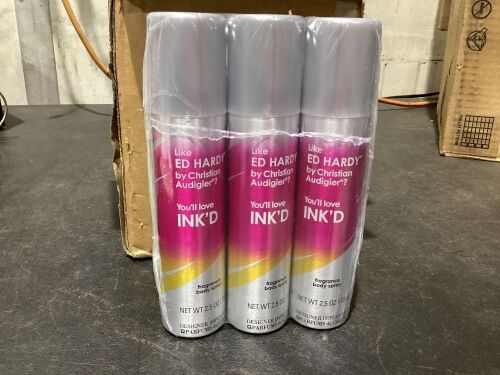 Case of (12) Ink'd Body Spray  - Lot 609
