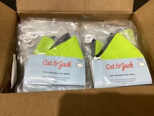 Case of (24) Cat & Jack Kids Reusable Face Masks - Lot 948