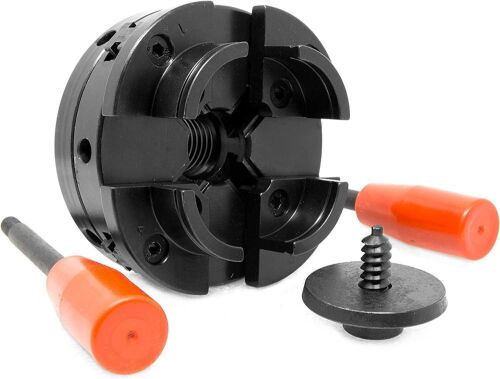 Lot of (2) WEN LA4444 4-Inch 4-Jaw Self-Centering Chuck Set with 1-Inch x 8TPI Thread - Lot 393