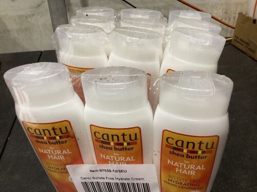 Lot of (12) Cantu Shea Butter for Natural Hair Sulfate-Free Hydrating Cream Conditioner - Lot 817