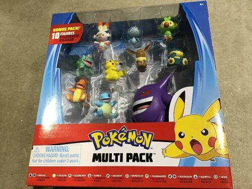 Case of (4) Pokemon Battle Figures Multi Pack, 10 Figures  - Lot 312