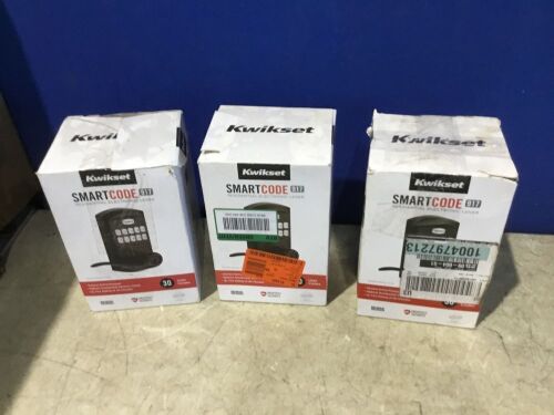 Lot of (3) Kwikset SmartCode Electronic Keypad Deadbolt with SmartKey Security - Lot 577