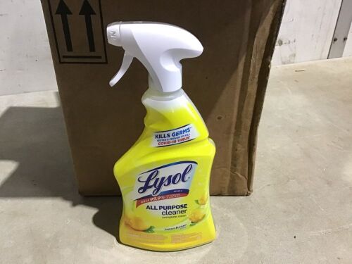 Case of (6) Lysol All Purpose Cleaner Lemon Breeze 19 oz Spray Bottle - Lot 352