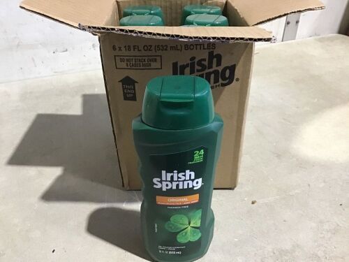 Case of (6) Irish Spring Body Wash, Original, 18 oz  - Lot 676