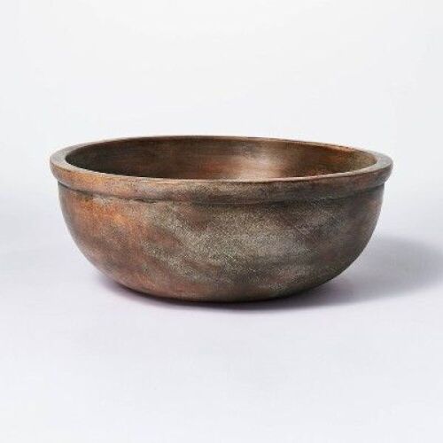 Case of (2) Threshold 4.5" x 12" Round Wooden Bowl Brown  - Lot 1089