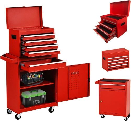 5-Drawers Rolling Tool Chest with Detachable Tool Box - Lot 40