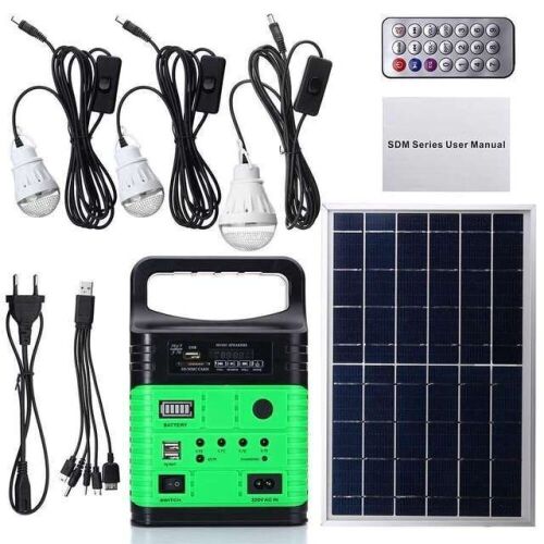 10W DC6V Mini Portable Solar Generator Battery Charging LED Lighting System - Lot 538