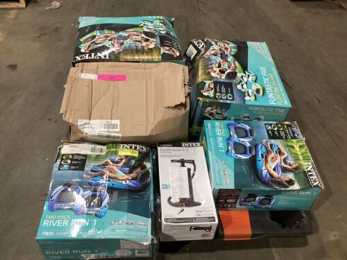 Pallet of Pool Floats & Pump - Uninspected  - Lot 885