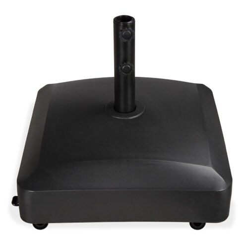 Fillable Mobile Umbrella Base Stand w/ 4 Wheels, 2 Locks, 137lb Capacity - Lot 754