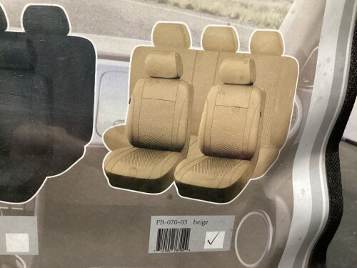 Flying Banner Car Seat Covers, Beige - Lot 729