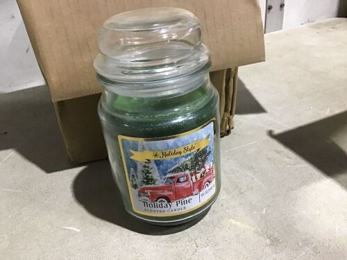 Case of (4) Holiday Pine Scented Candles - Lot 793