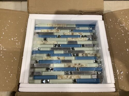 Lot of (2) Cases of Beach Style Mosaic Backsplash  - Lot 423