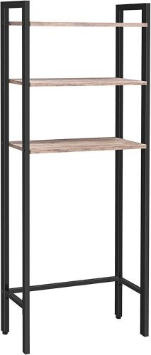 HOOBRO Over The Toilet 3-Tier Industrial Bathroom Organizer - Lot 443