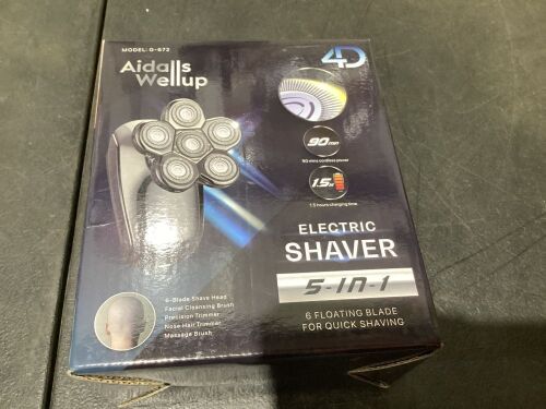AW 4D Anti-Pinch Electric Razor for Men, 5-in-1 Mens Grooming Kit with Nose Hair Trimmer - Lot 806