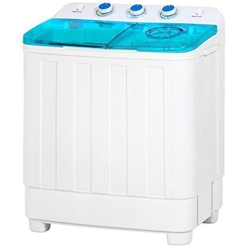 Portable Mini Twin Tub Compact Washing Machine and Dryer Combo, 18-Pound Load Capacity - Lot 1004