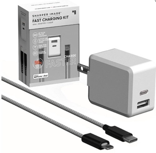 Sharper Image 30W Type C and A with Charging Cable Portable Adapter - Lot 139