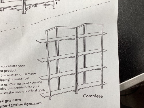 Modern Black Shelving Unit - Lot 145