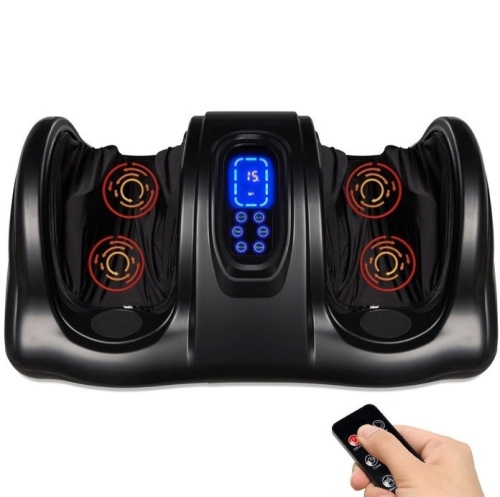 Therapeutic Foot Massager w/ High Intensity Rollers, Remote, 3 Modes, Black, Powers On, E-Commerce Return - Lot 163