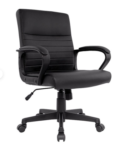 Staples Tervina Luxura Mid-Back Manager Chair, Black - Lot 214