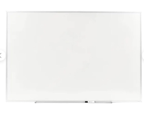 Staples Standard Durable Melamine Dry-Erase Whiteboard, Aluminum Frame, 6'W x 4'H - Lot 347