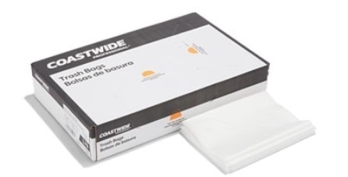 Coastwide Professional™ 40-45 Gal. Trash Bags, Low Density, 1 Mil, Clear, 100/Carton - Lot 458