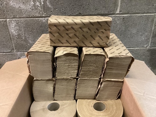 Lot of Paper Towels, 4 Bundles Folded, 6 Rolls - Lot 290