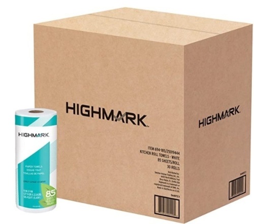 Highmark Brand 100% Recycled 2-Ply Paper Towels, 11 x 9, 85 Sheets Per Roll, 30 Rolls - Lot 254