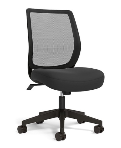 Union & Scale™ Essentials™ Mesh Back Fabric Task Chair, Black - Lot 259