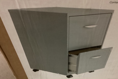 2-Drawer Steel File Cabinet, 26.5" x 14.25" x 18", Dented in Back - Lot 209