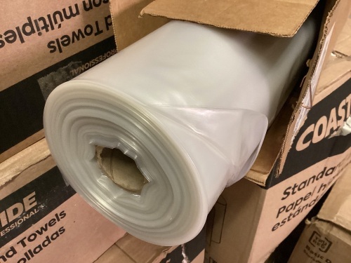 Clear Poly Sheeting 10'x100', Clear, 4Mil - Lot 364