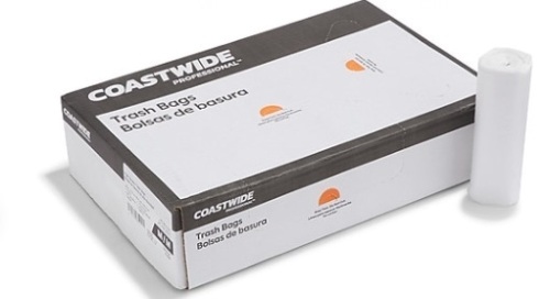 Lot of Coastwide Professional™ 20-30 Gal. Trash Bags, High Density, 12 Mic, Natural, 25 Bags/Roll - Lot 483