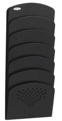 Safco Products Steel Seven Pocket Letter/Legal Wall Rack, Black Powder Coat Finish - Lot 447
