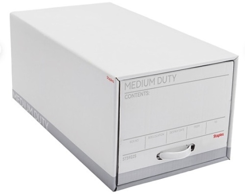 Staples Medium Duty File Drawers, Letter, White/Gray, 6/Carton - Lot 123