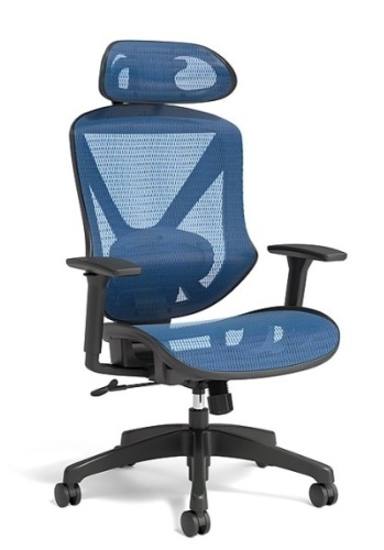 Union & Scale™ FlexFit™ Dexley Mesh Task Chair, Blue - Lot 338