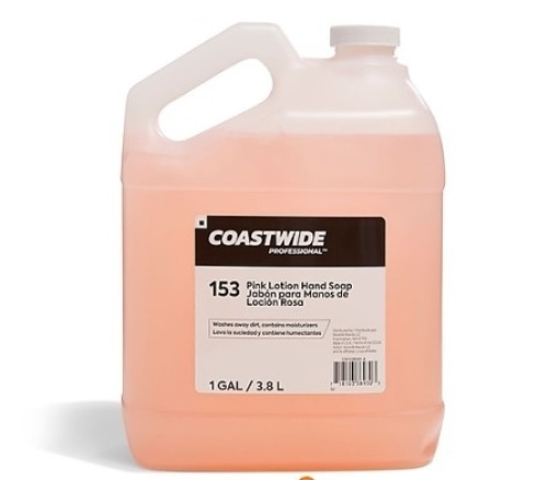 Lot of 4 Coastwide Professional™ Lotion Hand Soap Refill, Light Floral Scent, 1 Gal., 1 Bottle Damaged - Lot 363
