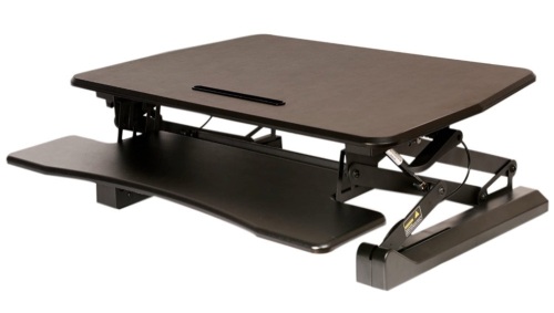 AIRLIFT 36" Gas-Spring Height Adjustable Standing Desk Converter Workstation, Black - Lot 182