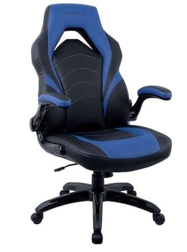 Staples Emerge Vortex Bonded Leather Gaming Chair, Black and Blue, May Be Missing Hardware - Lot 203