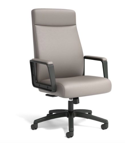 Union & Scale Prestige Bonded Leather Manager Chair Warm Gray, Repack - Lot 258