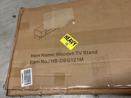 Retro TV Stand, 43.4”, Rustic Brown - Lot 343