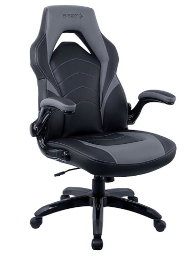 Staples Emerge Vortex Bonded Leather Gaming Chair, Black and Gray - Lot 267