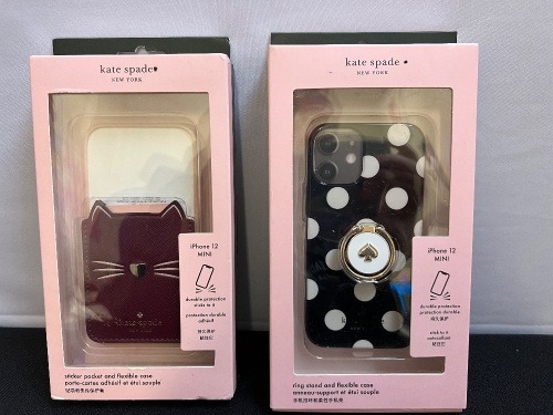 Lot of (2) Katie Spade iPhone 12 Mini Cases, Authenticity Unknown - Lot 14