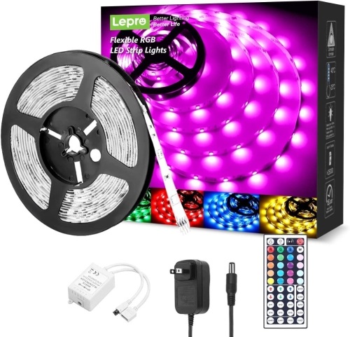RGB LED Strip Lights, 16.4ft - Lot 107