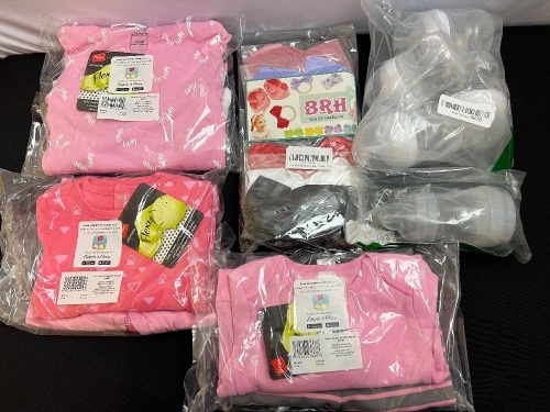 Bundle of Baby Clothes, Headbands & Bottles - Lot 222