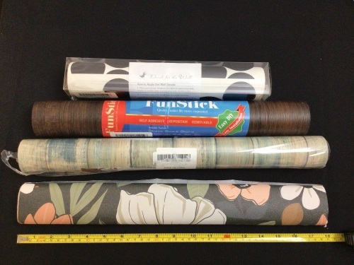 Bundle of (4) Rolls Contact Paper & Wall Decals - Lot 341
