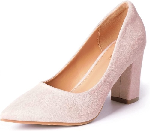 Heel The World Women's Suede High Heels, Nude, Size 11 - Lot 435