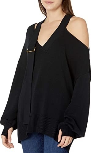 The Drop Women's @lucyswhims V-Neck Buckle Slouchy Sweater, 3X - Lot 513