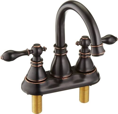 4" Two-Handle Bathroom Faucet w/ Push-up Pop-up Drain - Lot 525