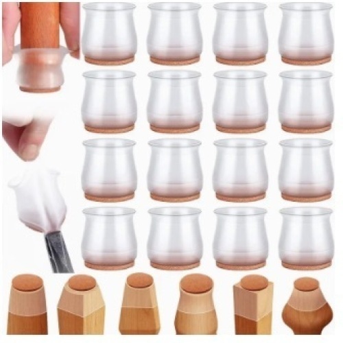 Lot of (2) Silicone Chair Leg Floor Protectors, 16pcs, 32 Total - Lot 588