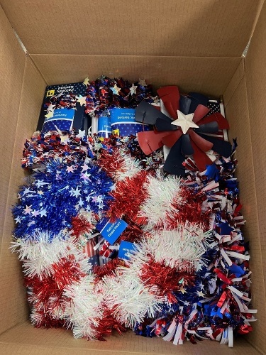 Large Box of Misc 4th of July Party Supplies & Decor - Lot 45